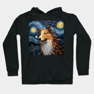 Rough Collie Starry Night Hoodie